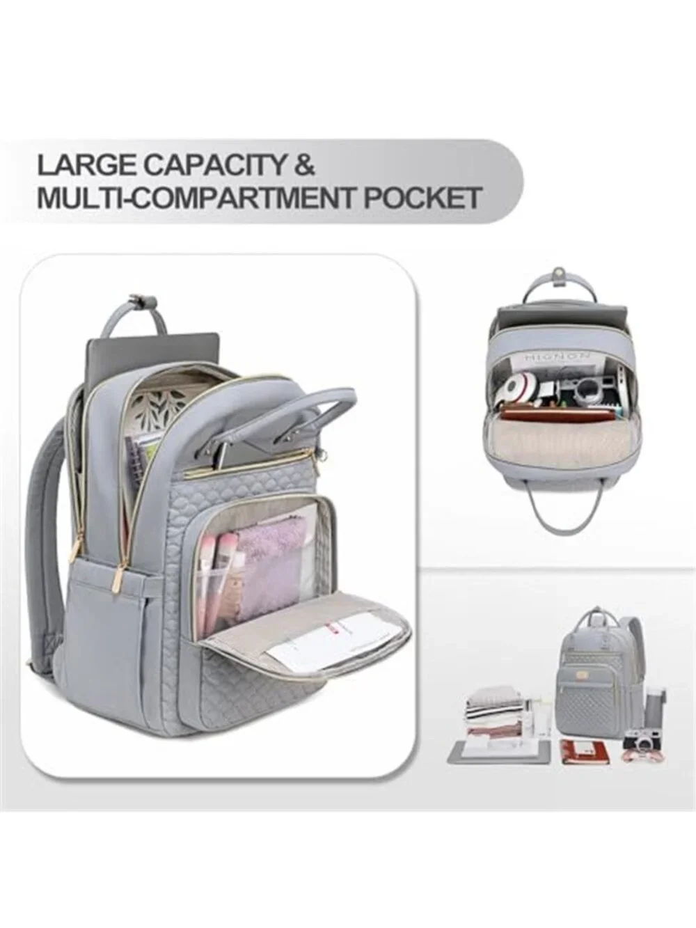 Women Laptop Backpack 15.6 Inch Work Travel Bookbag with Wallet Water Resistant